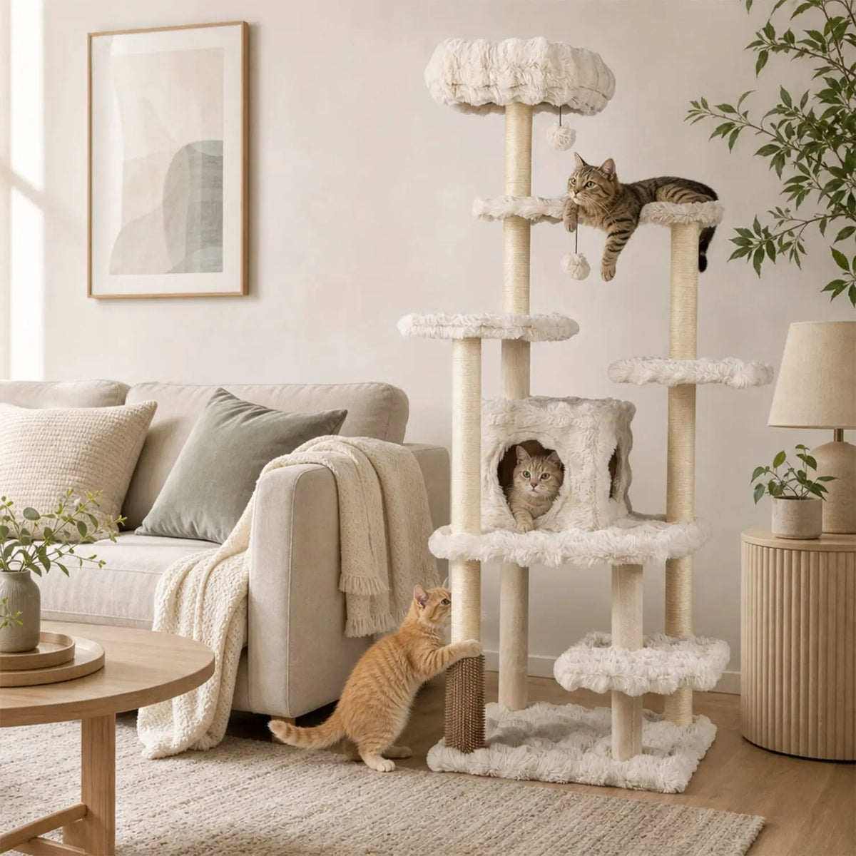 Multi-Level Cat Tree 67 Inch with Condo and Perch by DirectDeals