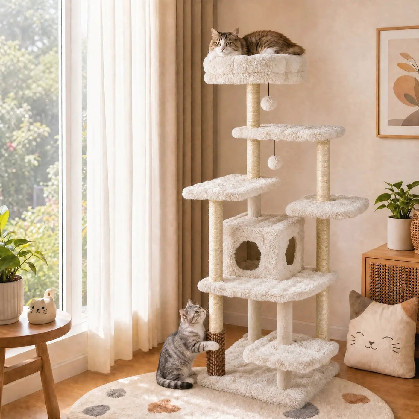 Multi-Level Cat Tree 67 Inch with Condo and Perch by DirectDeals