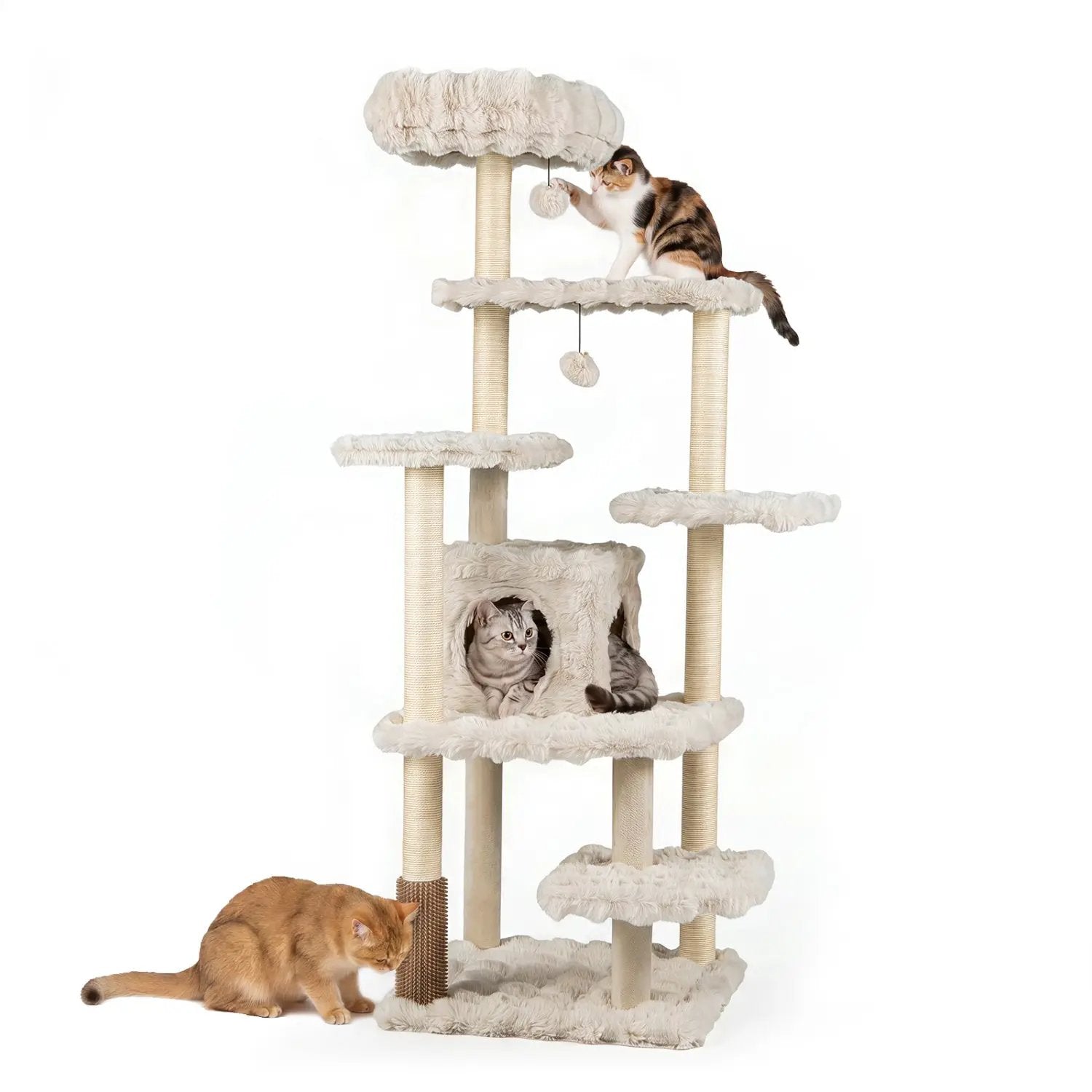Multi-Level Cat Tree 67 Inch with Condo and Perch by DirectDeals