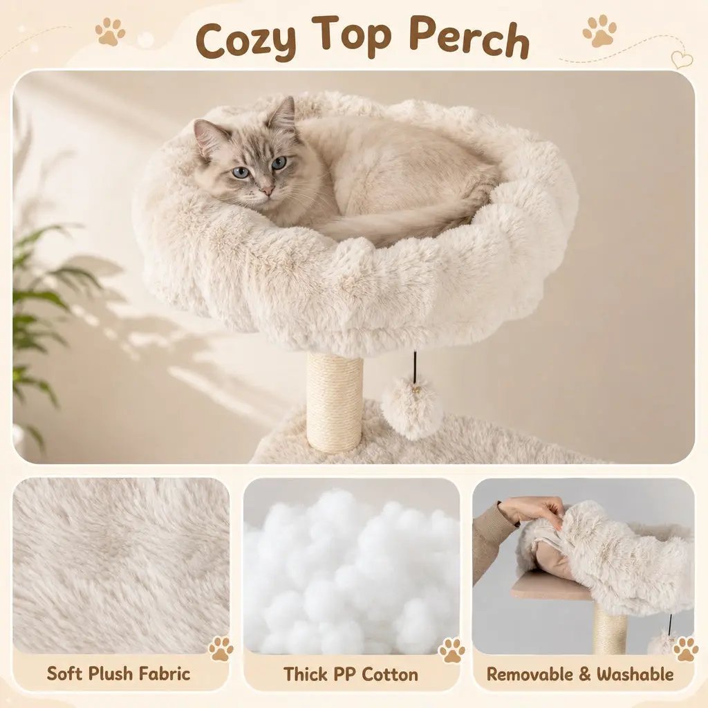 Multi-Level Cat Tree 67 Inch with Condo and Perch by DirectDeals