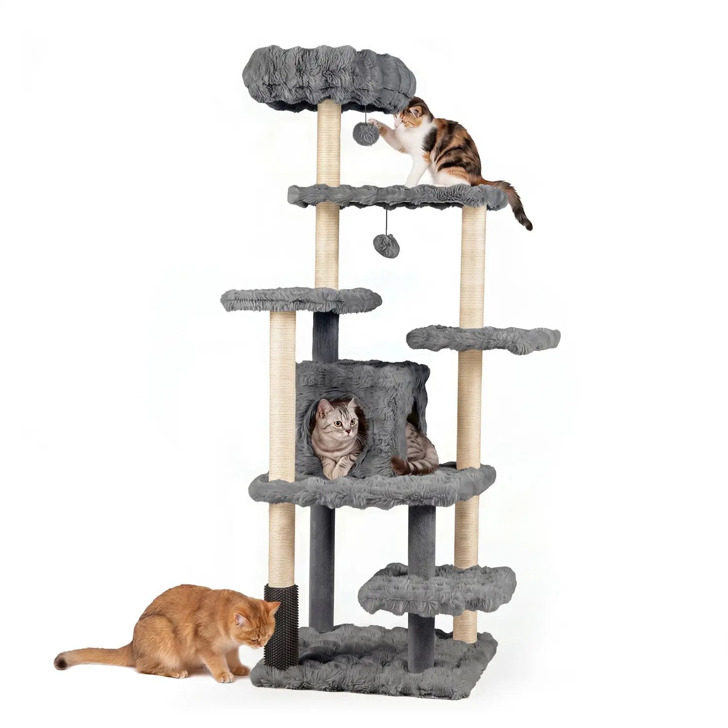 Multi-Level Cat Tree 67 Inch with Condo and Perch by DirectDeals