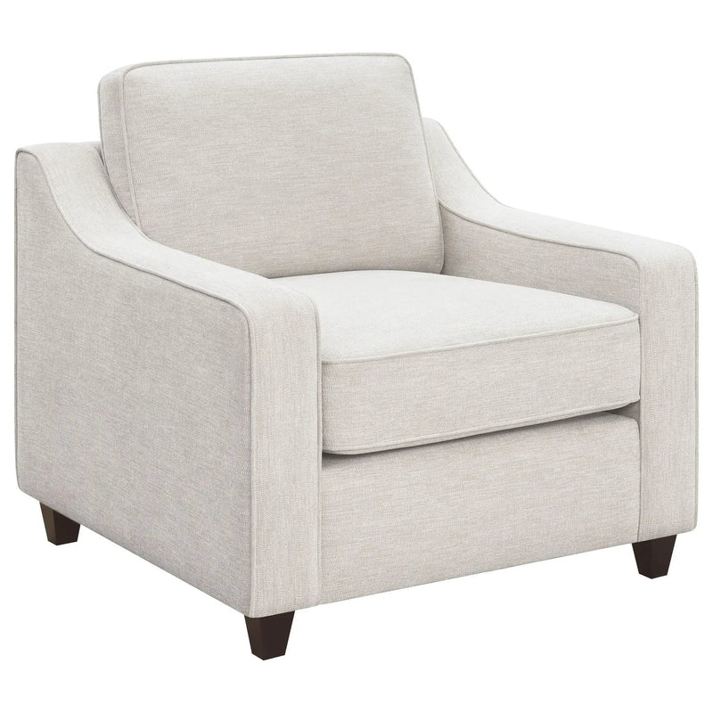 Christine Upholstered Sloped Arm Accent Chair Beige by Unique Piece Furniture