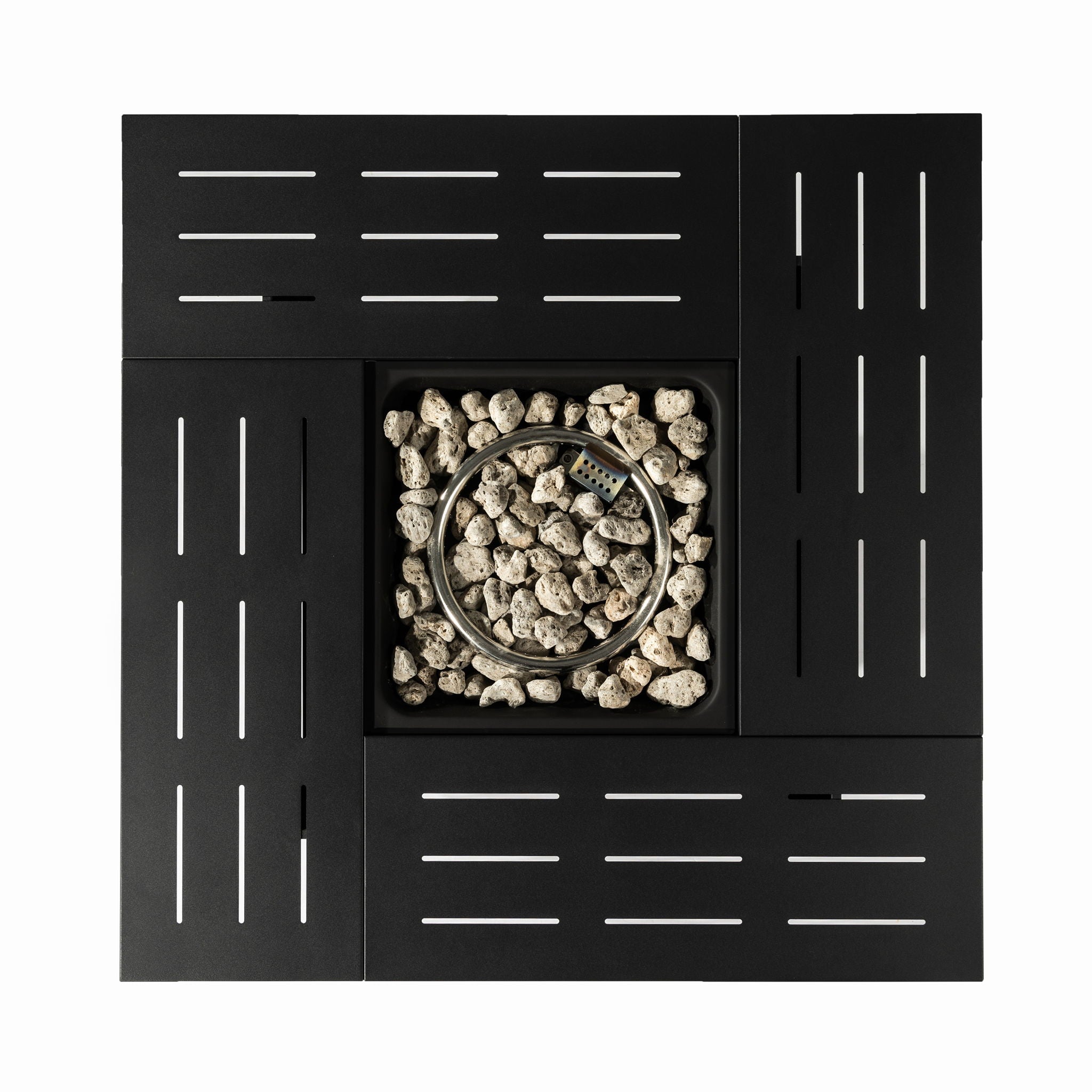 Propane Gas Fire Pit Table, 50000 Btu, Rectangular For Outside - Black by HouseOfZazla