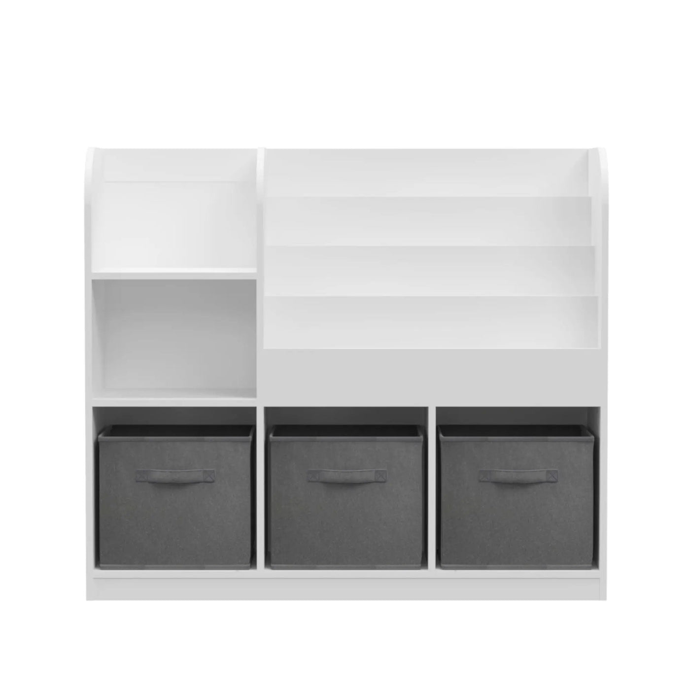 Bookcase And Bookshelf With 3 Collapsible Drawers, Multifunctional Display Stand by HouseOfZazla