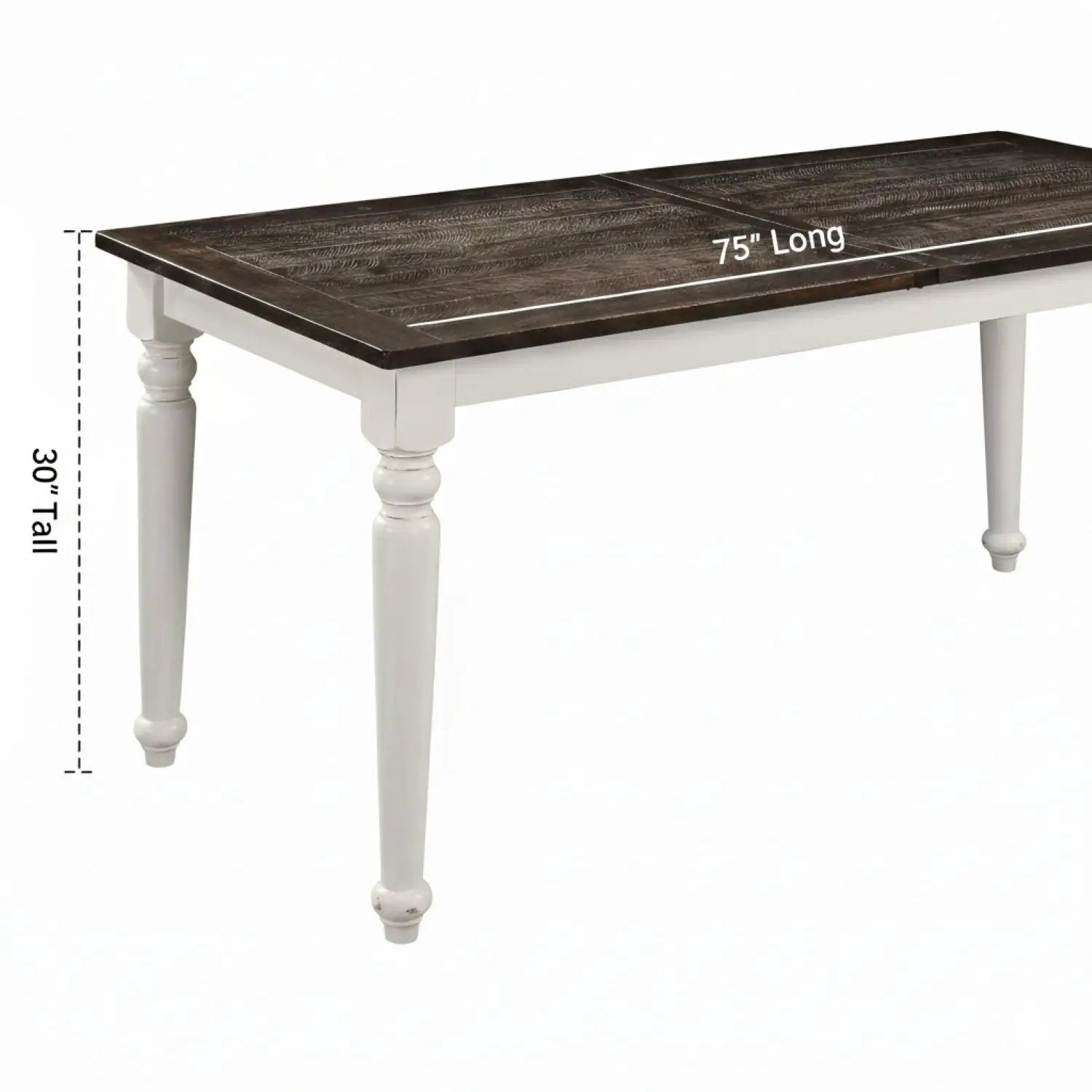 Dining Table With Leaf, Expandable - Brown by HouseOfZazla
