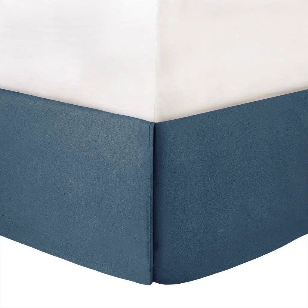 7 Piece Cotton Sateen Comforter Set Blue Cal King by HouseOfZazla