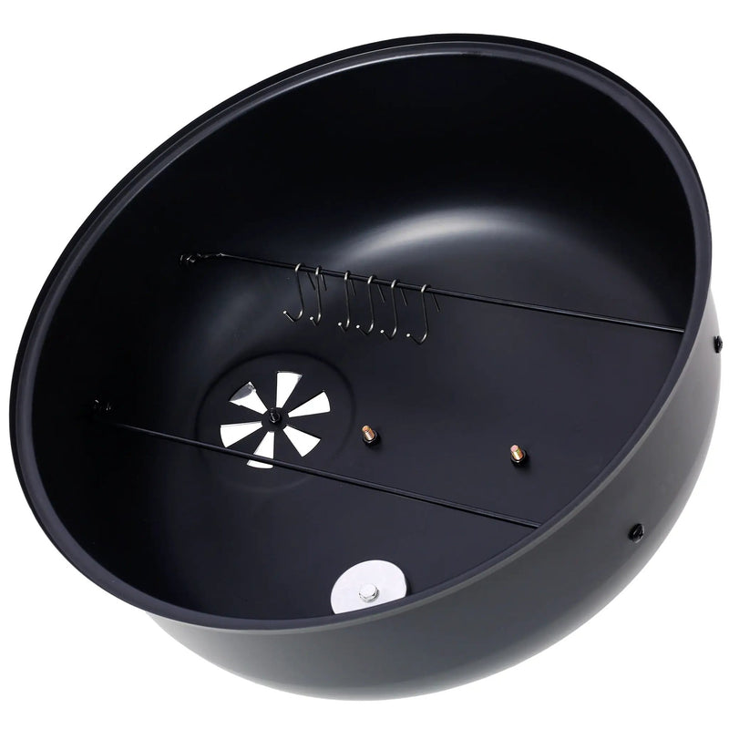 Portable Charcoal Smoker Grill For Outdoor Cooking - Black by HouseOfZazla