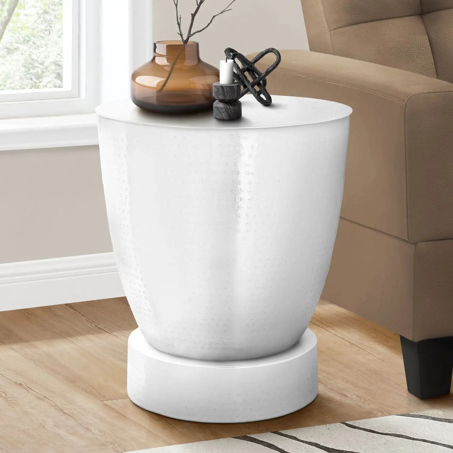 Drum Accent Side Table, Contemporary & Modern Design by Unique Piece Furniture