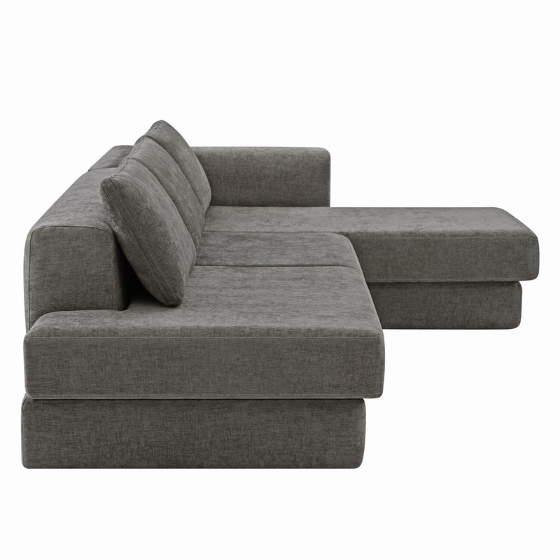 L-Shaped Modular Sofa With Double Layer Cushion by HouseOfZazla