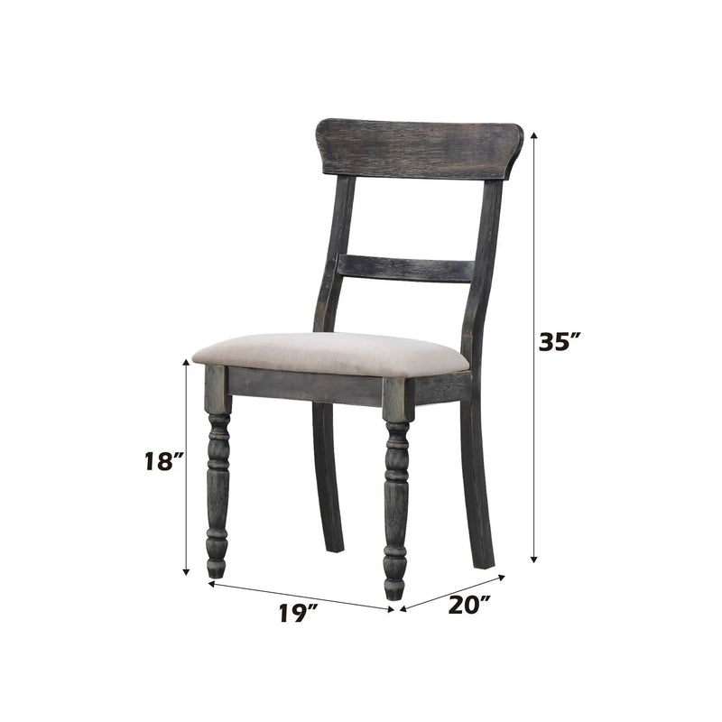Leventis - Linen Weathered Side Chair (Set of 2) - Light Brown by Unique Piece Furniture
