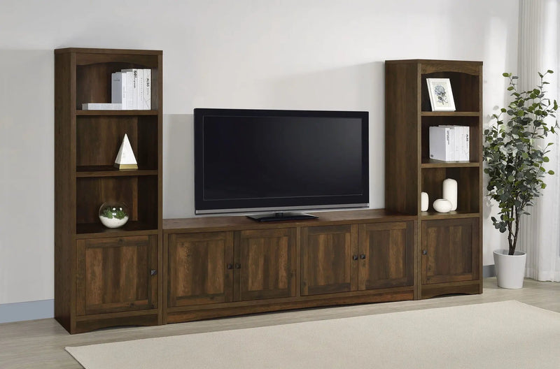 Laughlin 3-piece Entertainment Center TV Stand Dark Pine by Unique Piece Furniture