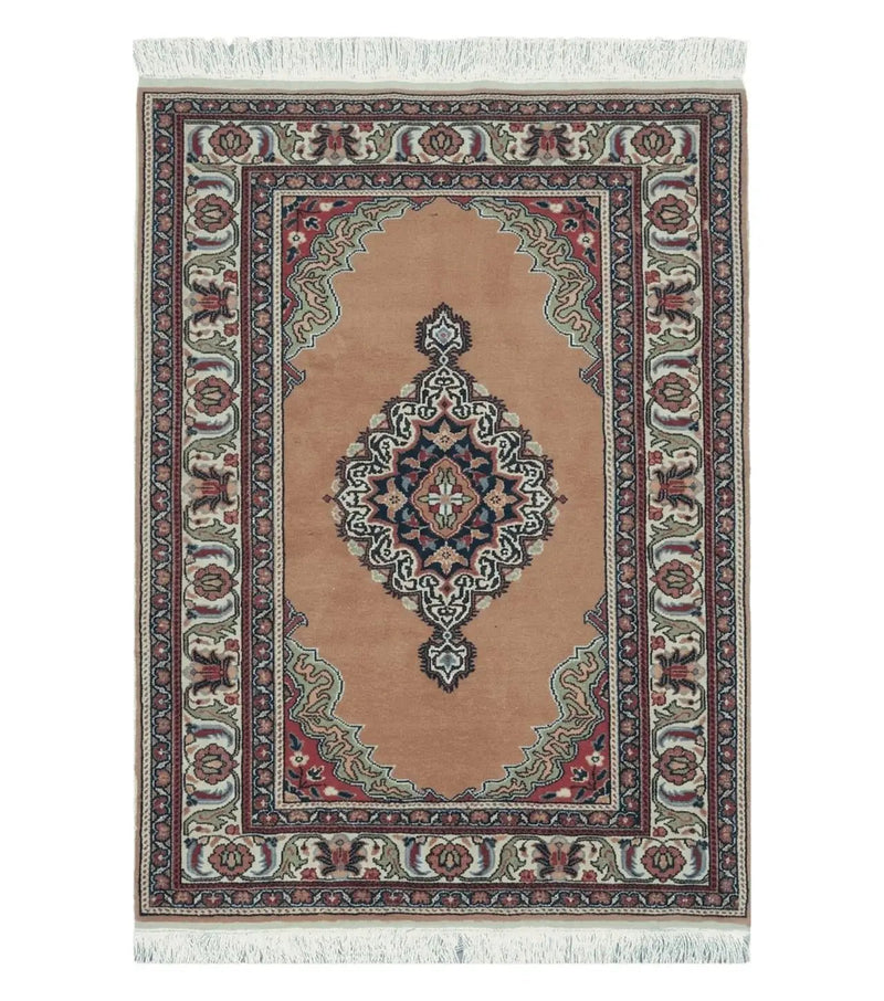3' X 4' Vintage Handmade Turkish Kayseri Wool Cotton Rug Carpet Camel Hair Nice by Jewel Rugs