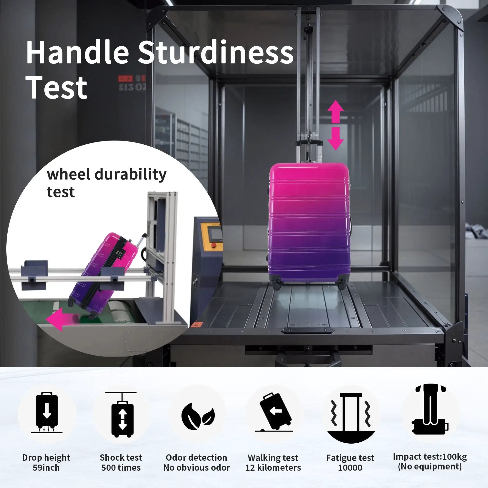 Hardshell Luggage Sets 3 Piece Gradient Color Expandable Suitcase With Spinner Wheels And Tsa Lock Lightweight 20" 24" 28" Available by HouseOfZazla