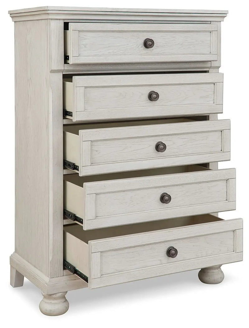 Robbinsdale - Five Drawer Chest - Youth - Antique White by Unique Piece Furniture