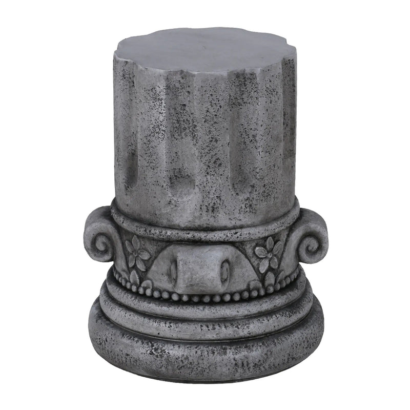 Outdoor End Table, Round Side Table For Patio And Garden - Antique Gray by Unique Piece Furniture