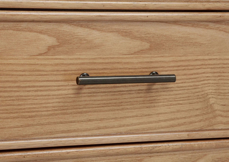 Vermes 66-inch 7-drawer Computer Desk with Power Outlet Light Ash by Unique Piece Furniture
