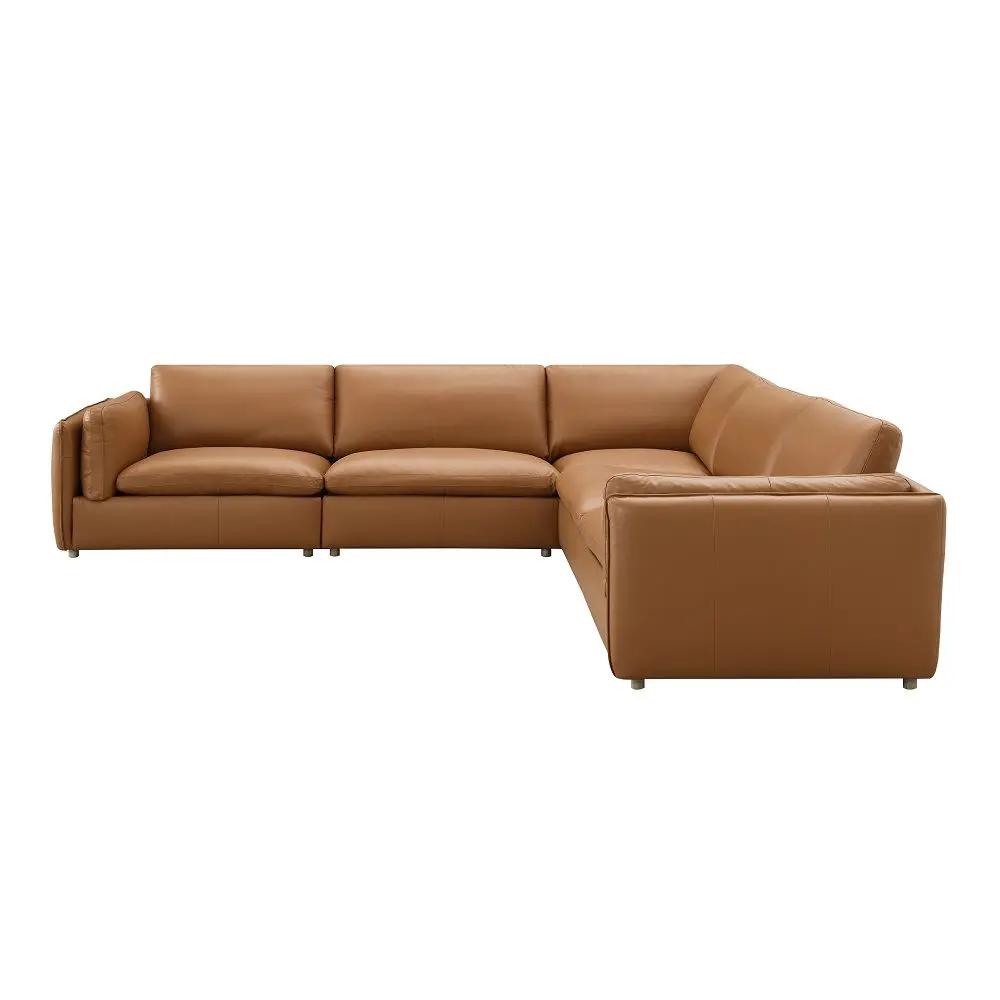 Brighton - Modular Wedge - Brown Top Grain Leather by Unique Piece Furniture