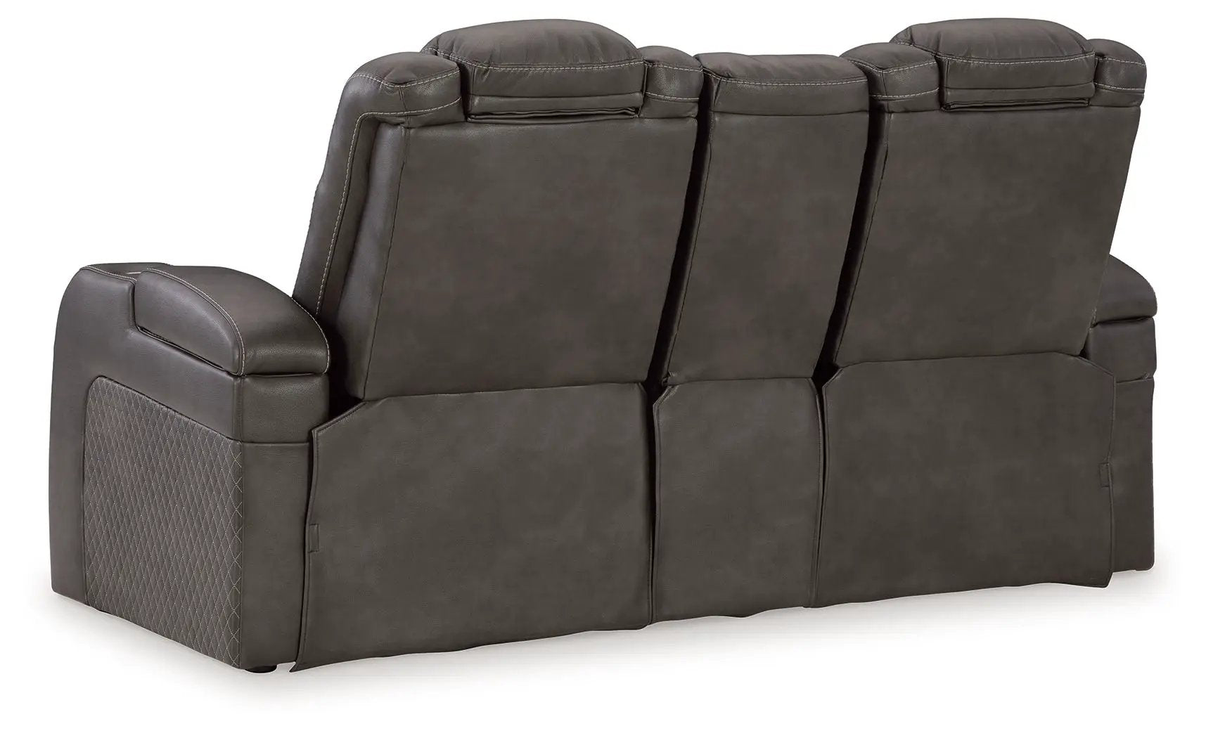 Fyne-dyme - Power Reclining Loveseat With Console/Adj Hdrst by Unique Piece Furniture