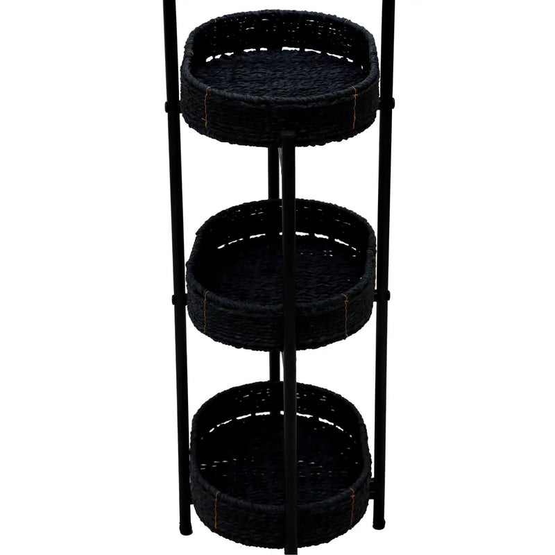 Modern 3 Tier Handwoven Side Table With Oval Organizer by HouseOfZazla