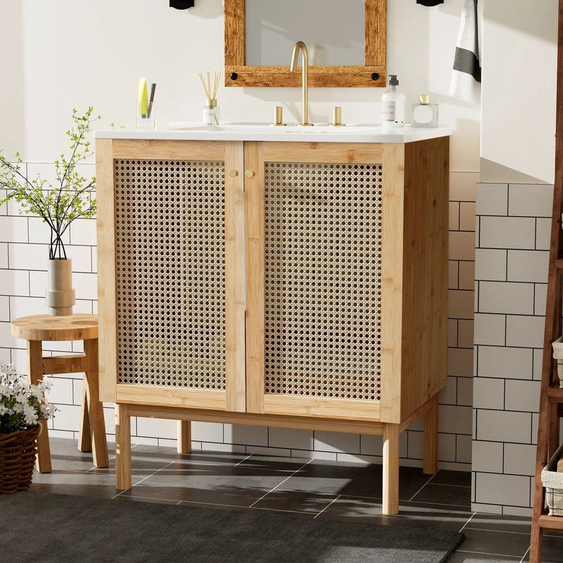 Bathroom Vanity Cabinet With Doors, Soft Close Design by HouseOfZazla
