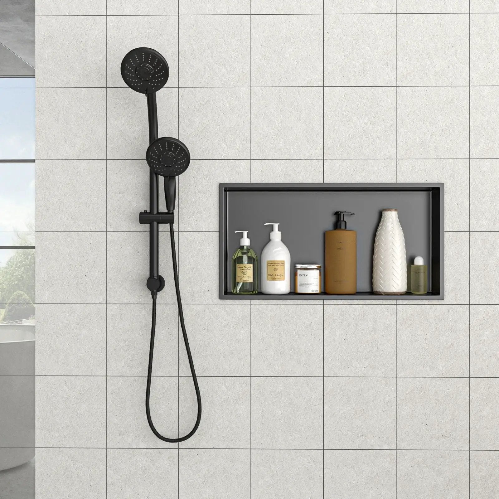 Stainless Steel Shower Niche With Seamless Design For Bathroom Storage by HouseOfZazla