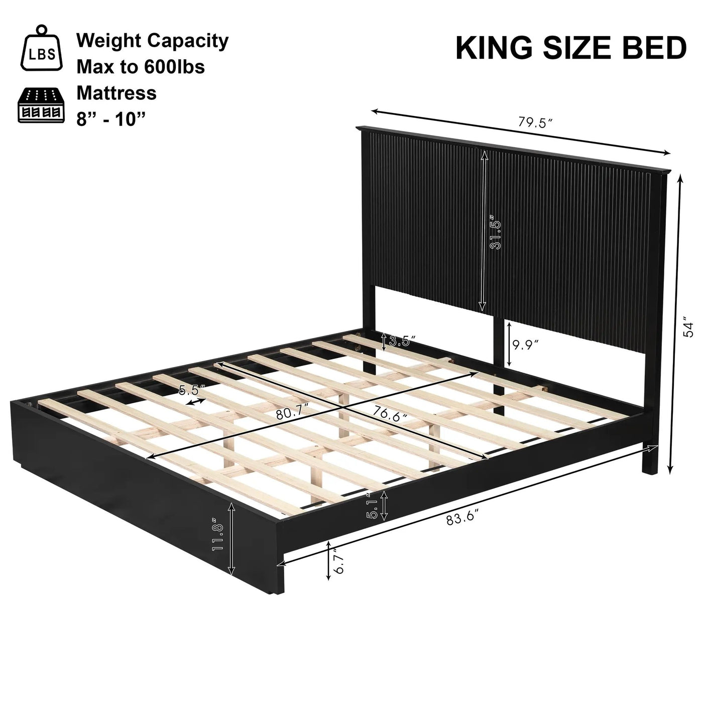 Stylish King Size Bed Frame by HouseOfZazla