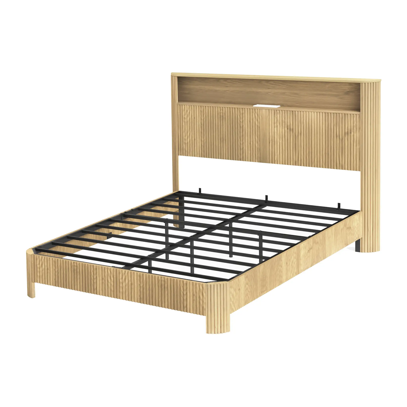Queen Size Bed Frame With Storage Headboard by HouseOfZazla