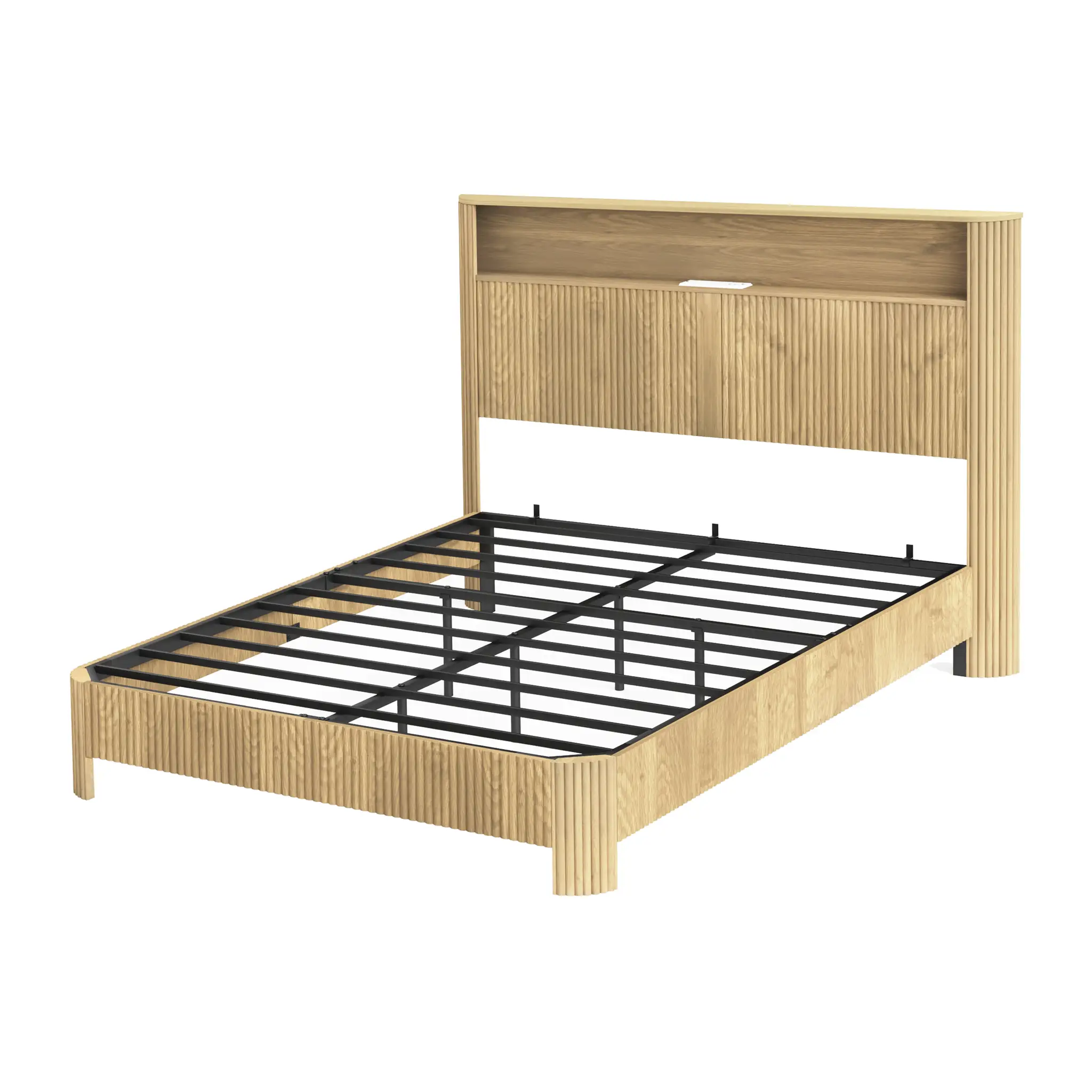 Queen Size Bed Frame With Storage Headboard by HouseOfZazla