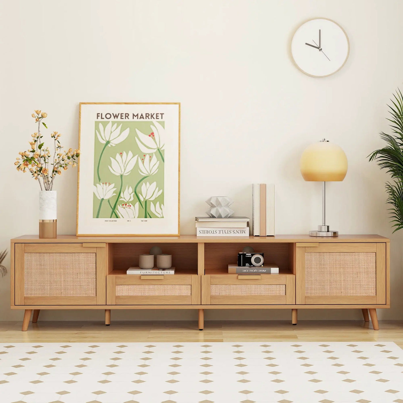TV Stand, Media Console With Cable Management by Unique Piece Furniture