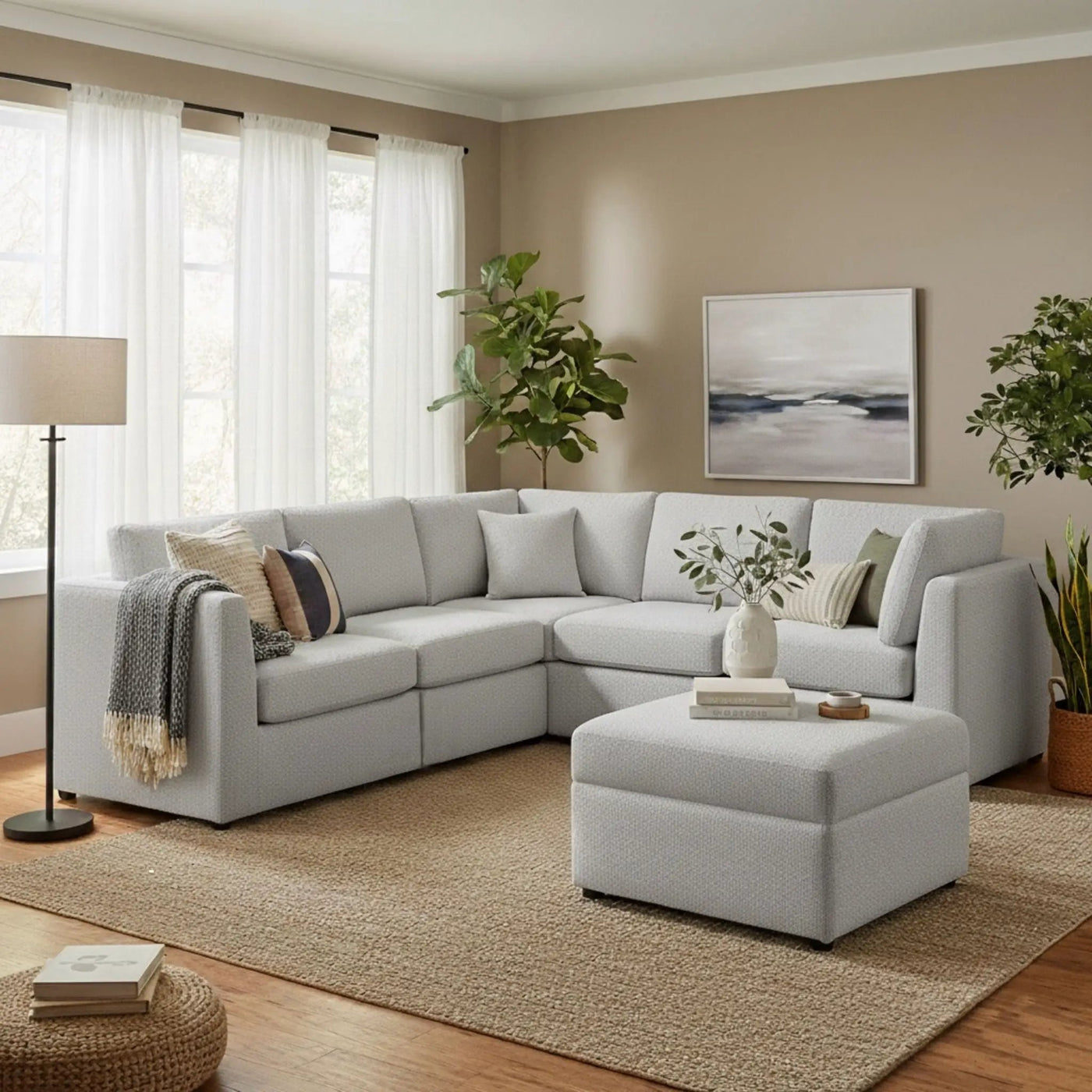 Chauncy - Sectional With Storage Ottoman by HouseOfZazla