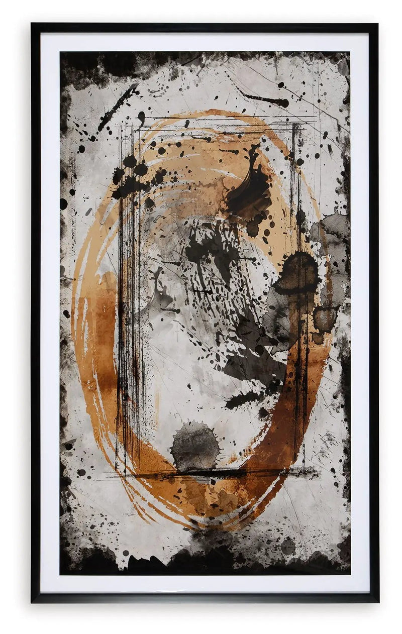 Clefting - Wall Art - Black / Caramel / Tan by Unique Piece Furniture