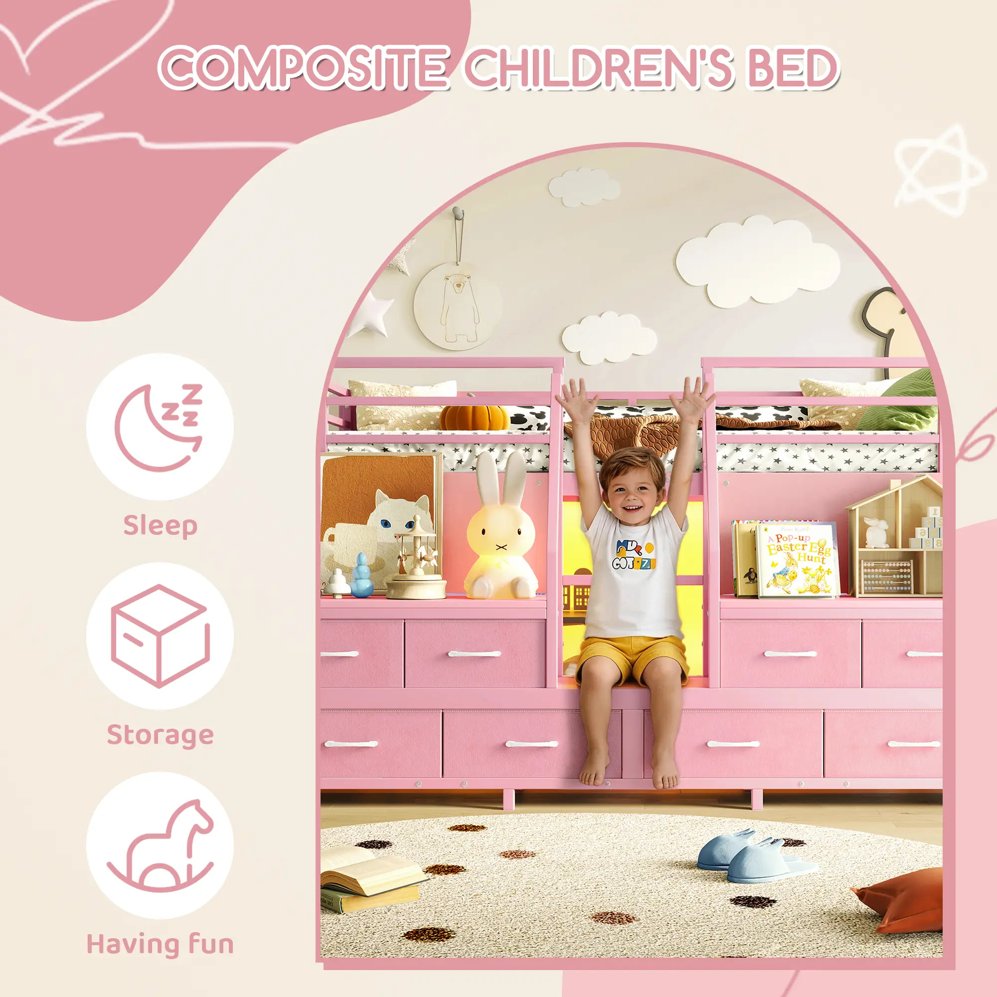 Twin Low Loft Bed with Multi-Storage Spaces by HouseOfZazla