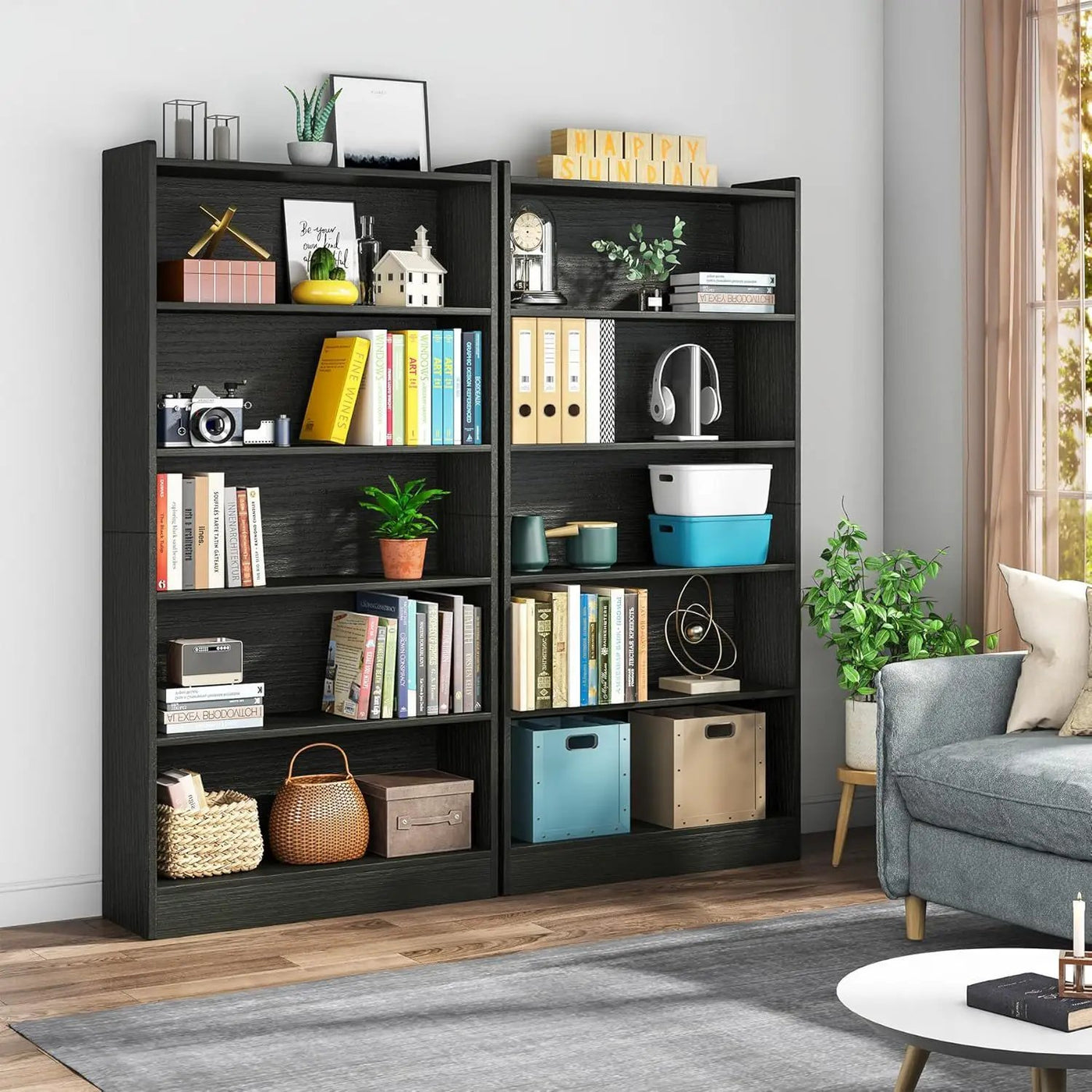 Library Bookshelf With Storage For Living Room by HouseOfZazla