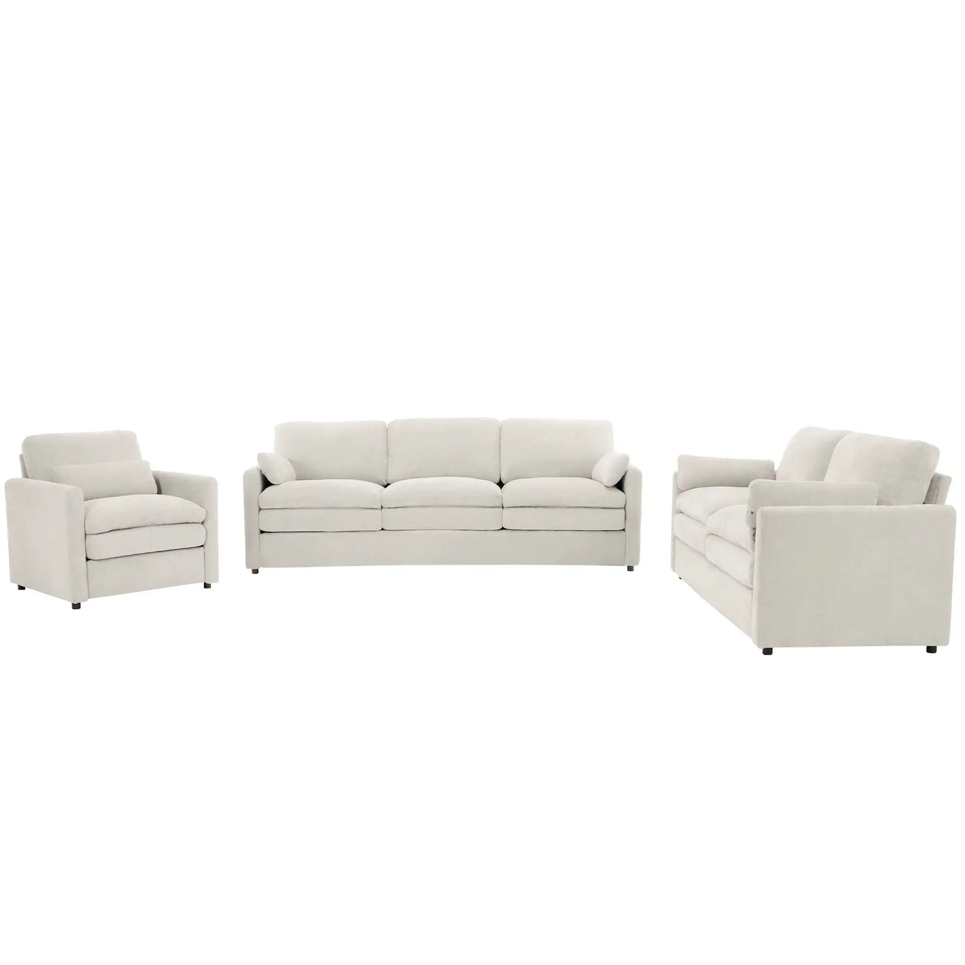 Cozy Upholstered Sofa Set For Living Room by HouseOfZazla