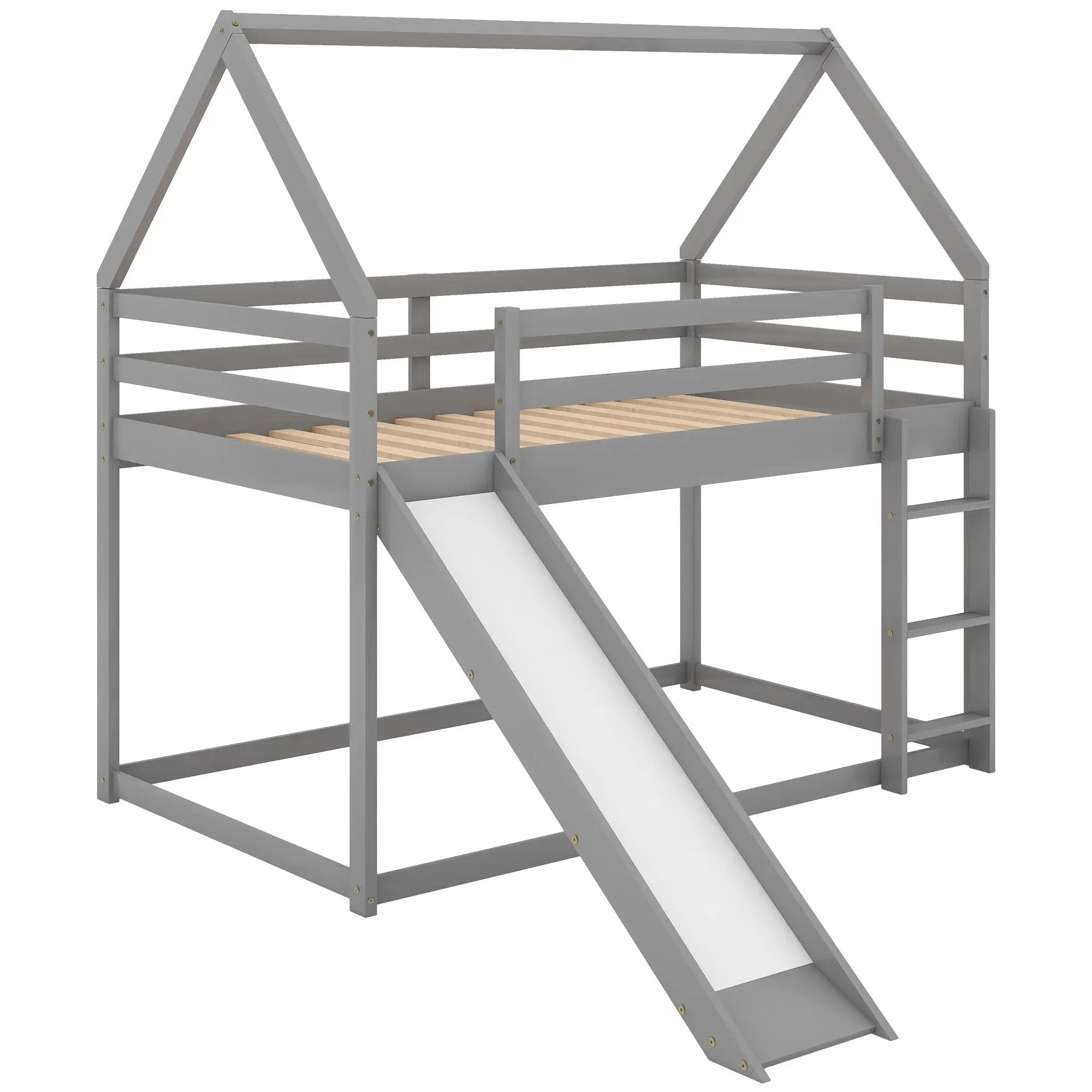 House Shape Bunk Bed With Slide And Ladder by HouseOfZazla