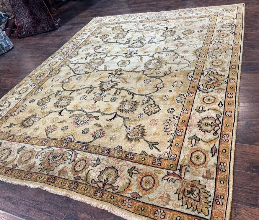 Turkish Oushak Rug 8x10, Vintage Wool Carpet by Jewel Rugs