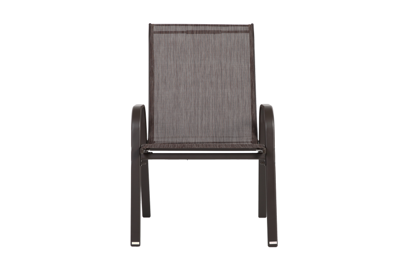 8 Piece Patio Chairs with Breathable Textilene Fabric - Brown by HouseOfZazla