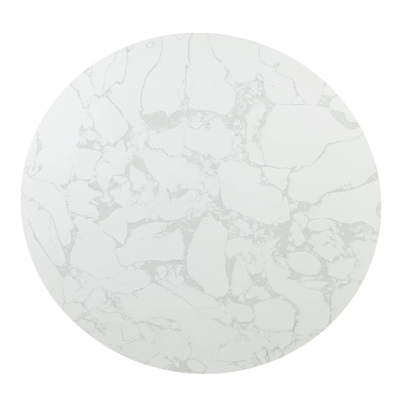 Clayten - Around Dining Table - Marble / Espresso by HouseOfZazla