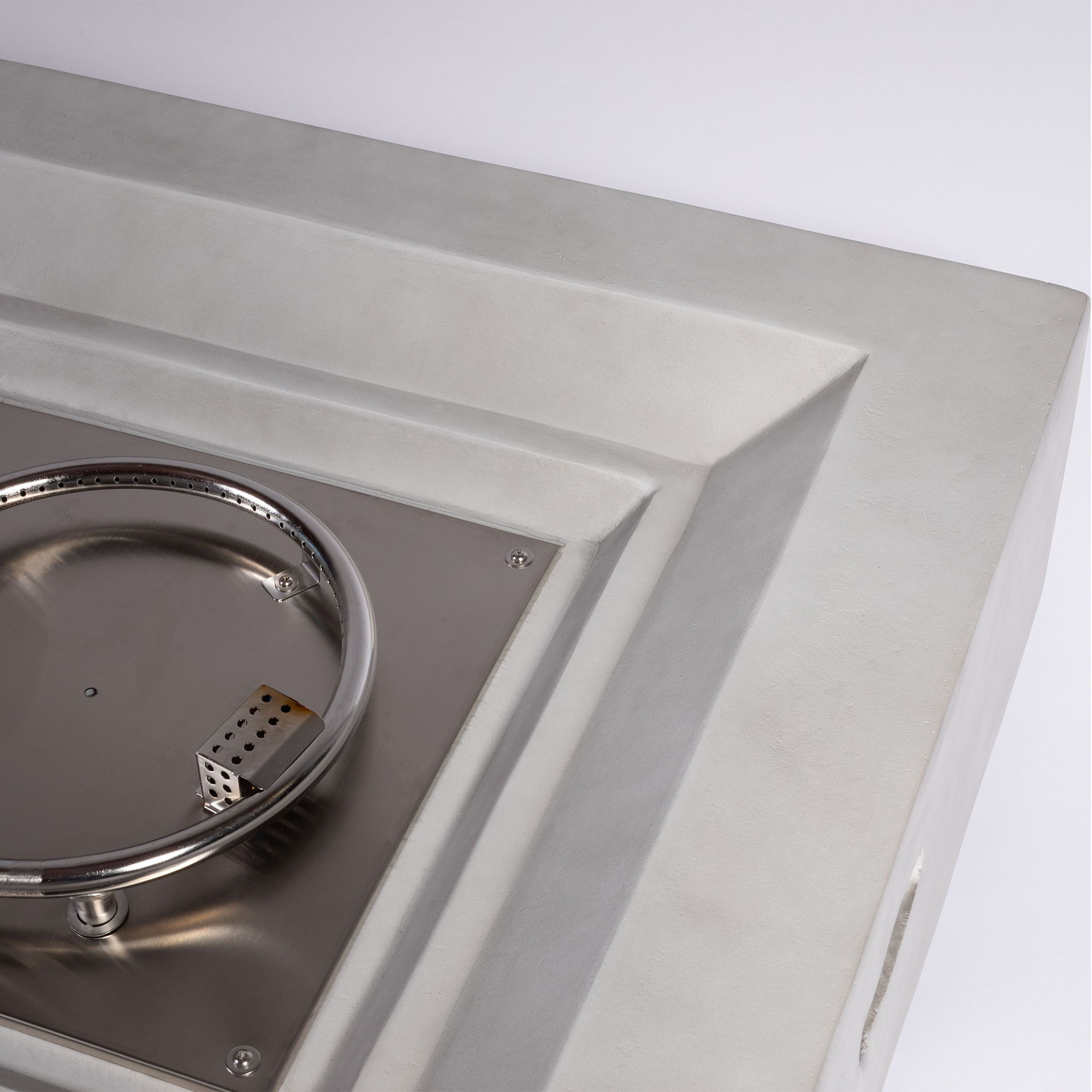 Propane Gas Fire Pit Table, 50000 Btu, Rectangular For Outside - Light Gray by HouseOfZazla