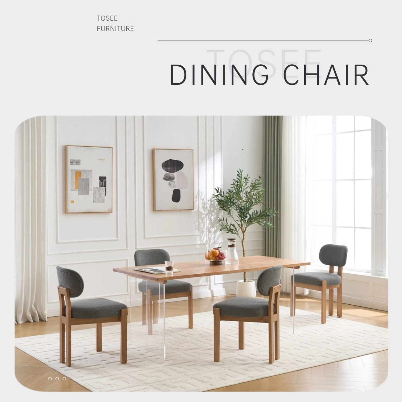 Dining Chairs With Ergonomic Backrest And Adjustable Feet (Set of 2) by Unique Piece Furniture