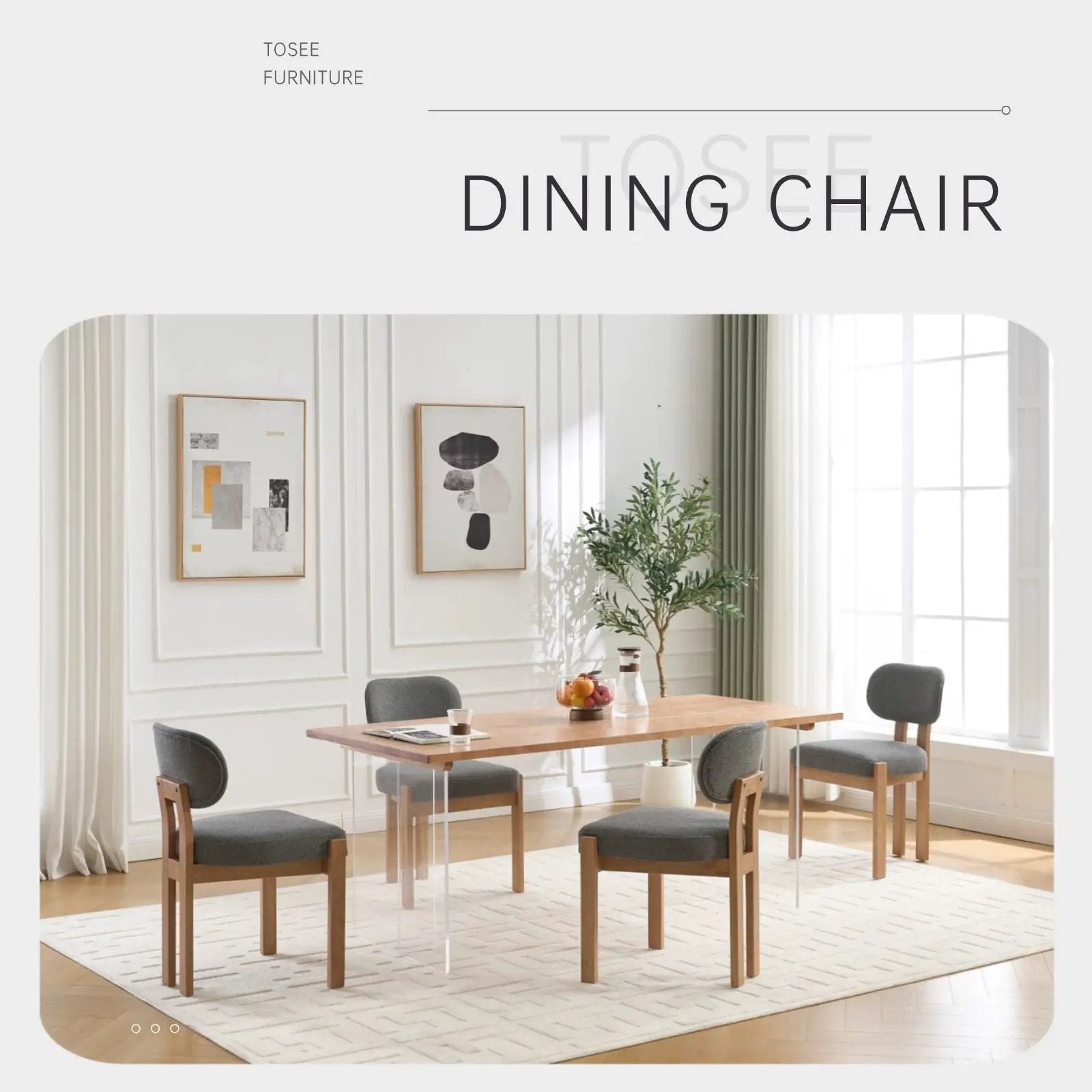 Dining Chairs With Ergonomic Backrest And Adjustable Feet (Set of 2) by Unique Piece Furniture