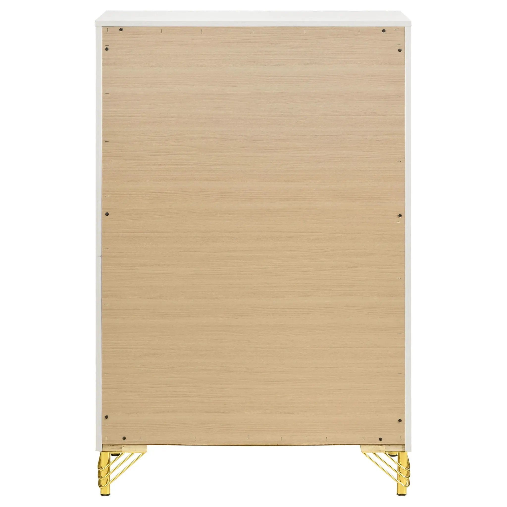 Lucia 5-drawer Bedroom Chest of Drawers White by Unique Piece Furniture
