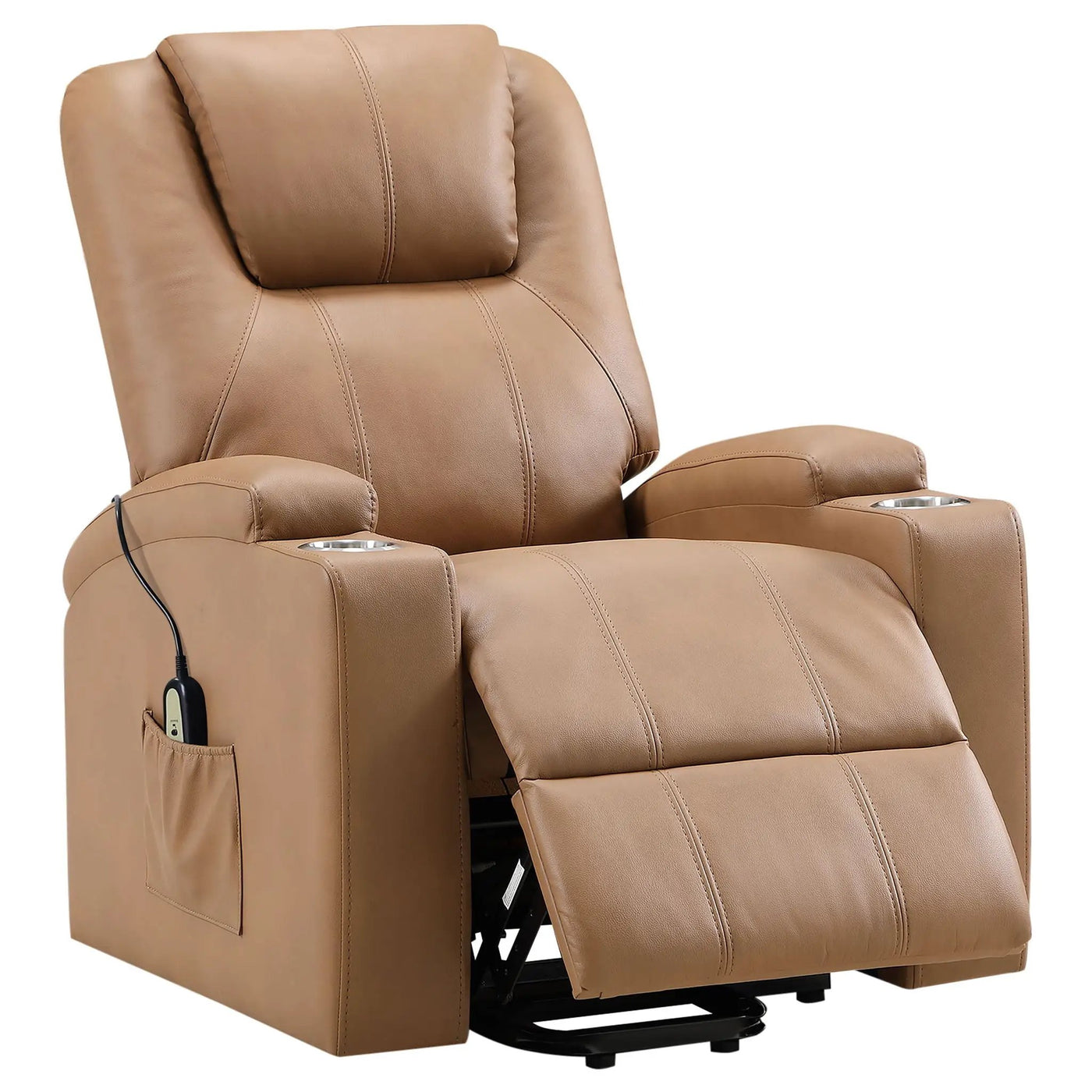Macklin - Power Lift Massage Recliner With Heat And Dual Cupholders by HouseOfZazla