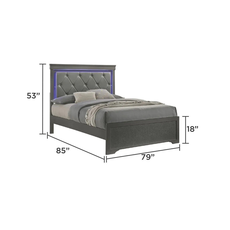 Blaze - Bedroom Set With LED Headboard by HouseOfZazla