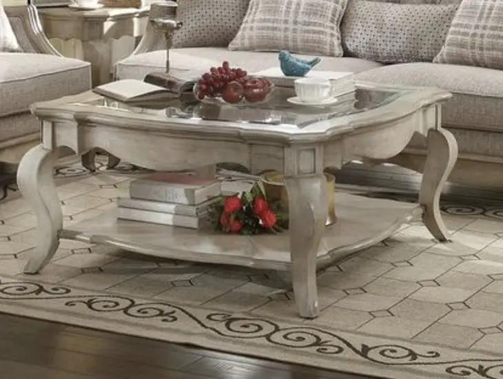 Chelmsford - Clear Glass Coffee Table - Taupe by Unique Piece Furniture