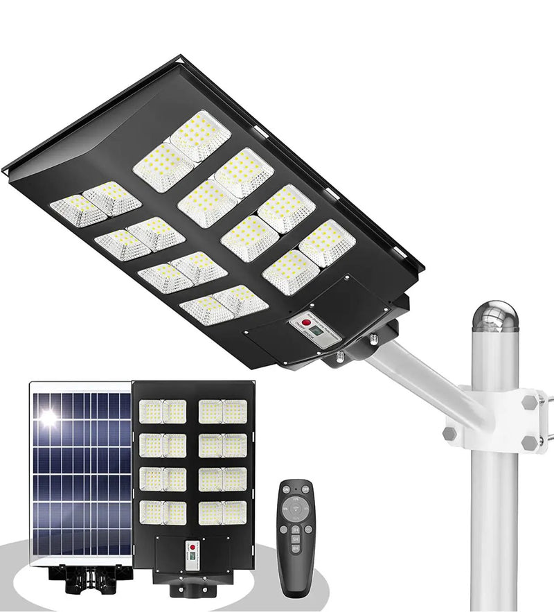 6800W Commercial Solar Street Lights Dusk to Dawn , Motion Sensor, 75000LM for Street with Remote Control by Outdoor Solar Outlet