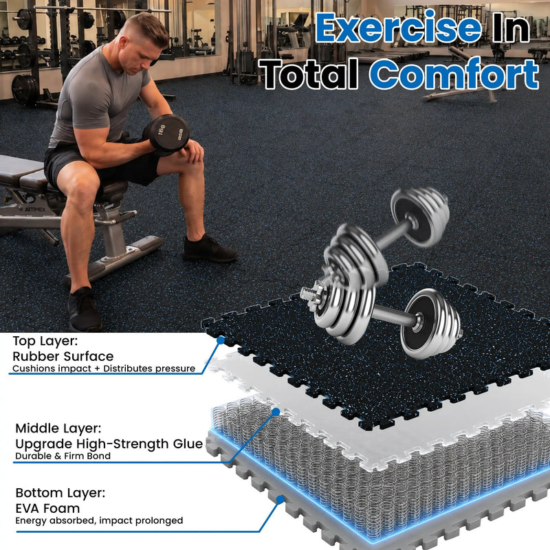 0.6 Inch Thick Gym Floor Mats by HouseOfZazla