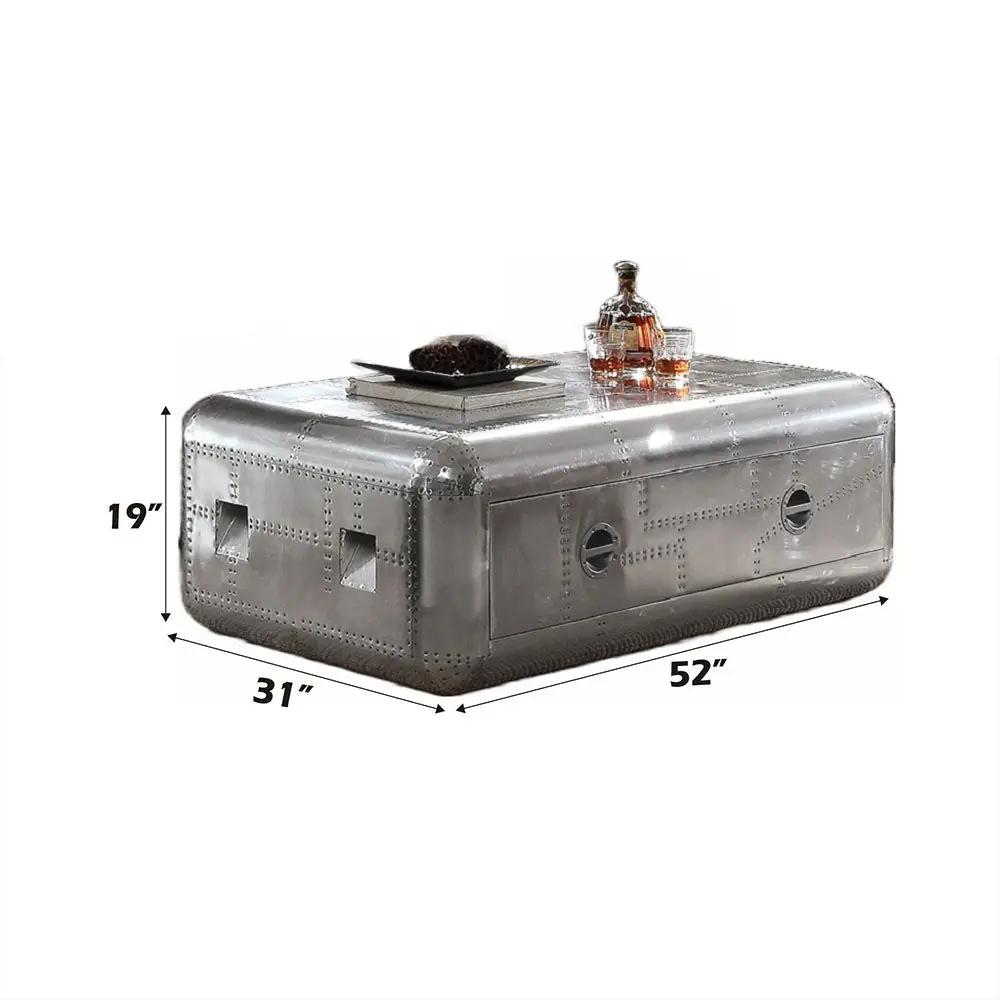 Brancaster - 19" Coffee Table - Aluminum by Unique Piece Furniture