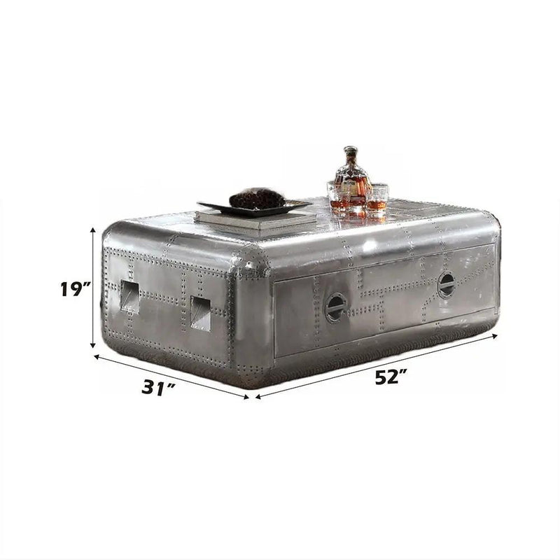 Brancaster - 19" Coffee Table - Aluminum by Unique Piece Furniture