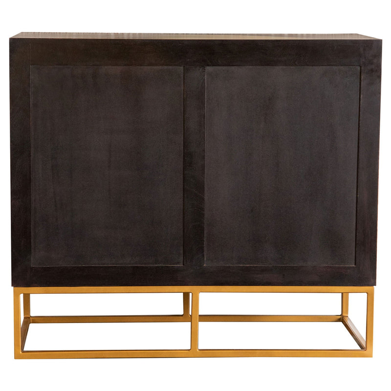 Denali - 2 Door Accent Cabinet With Variegated Grain Doors And Soft Base - Walnut by HouseOfZazla